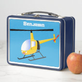 Cute yellow happy cartoon helikopter (In situ)