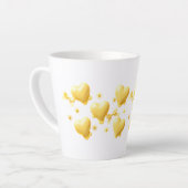 Cute Yellow Hearts Mug - Sweet Candy Love Pattern (Angle gauche)