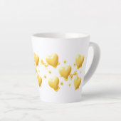 Cute Yellow Hearts Mug - Sweet Candy Love Pattern (Angle droit)