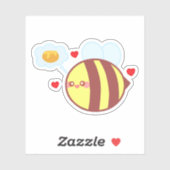Cute yellow Honey Bee Bumble Bee Sticker (Vel)