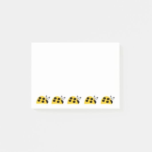 Cute Yellow Ladybug Post-it® Notes (Voorkant)