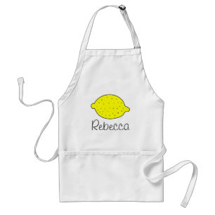 Cute yellow lemon kitchen apron for women standaard schort