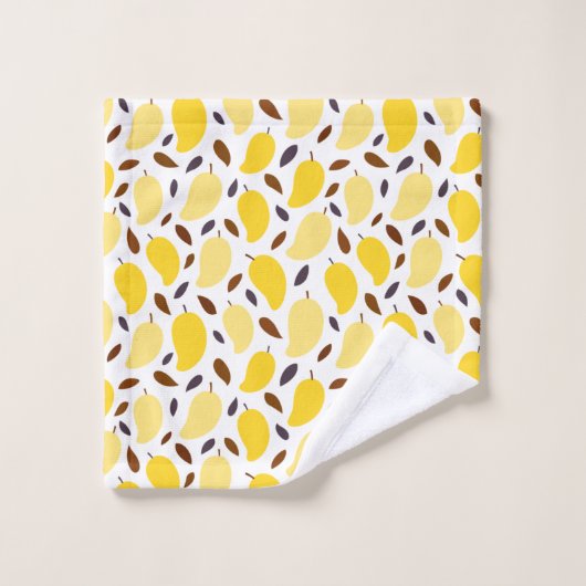 Cute Yellow Mango Pattern Bad Handdoek (Wasdoekje)