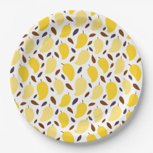 Cute Yellow Mango Pattern Papieren Bordje