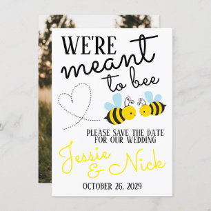 Cute Yellow Meant om de datum op te slaan Kaart