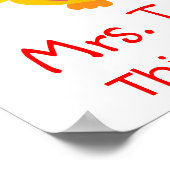 Cute yellow owl klaslokaal poster (Hoek)