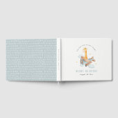 Cute Yellow Plane Giraffe Stars Cloud Birthday Gastenboek (Volledig)