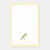 Cute Yellow Robin - Gepersonaliseerd Post-it® Notes (Voorkant)