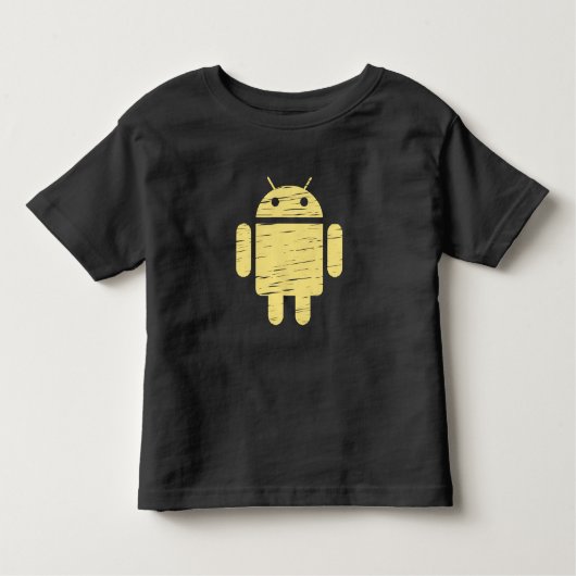Cute Yellow Robot Kinder Shirts (Voorkant)