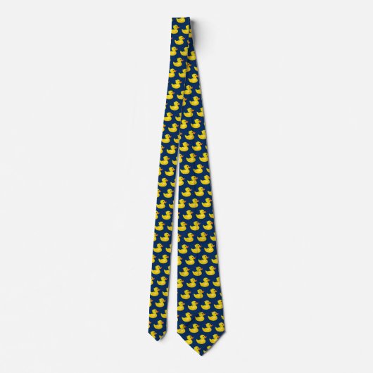 Cute Yellow Rubber Duck Pattern Stropdas (Achterkant)