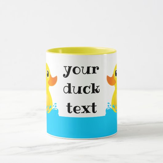 Cute Yellow Rubber Duck Splashing about Mok (Midden)