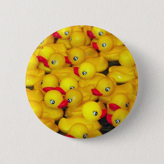 Cute yellow rubberkokers ronde button 5,7 cm (Voorkant)