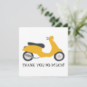 Cute Yellow Scooter Hartelijk dank dat u IT-Kaart  (Staand voorkant)