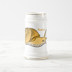 Cute yellow slak cartoon illustratie bierpul