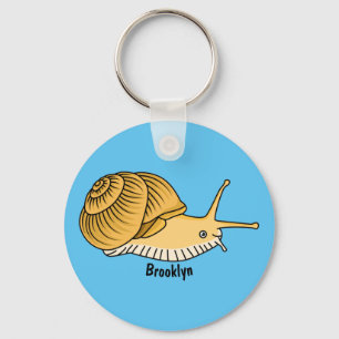 Cute yellow slak cartoon illustratie sleutelhanger