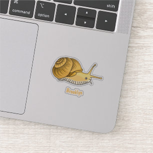 Cute yellow slak cartoon illustratie sticker