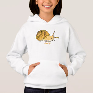 Cute yellow snail cartoon