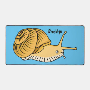 Cute yellow snail cartoon