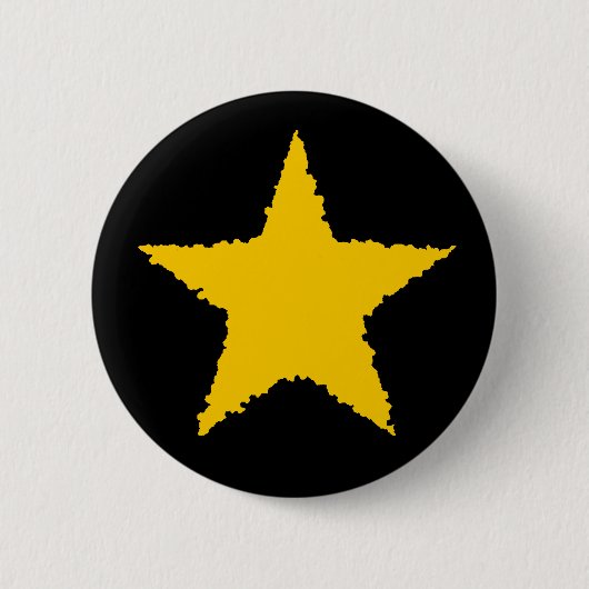 Cute yellow star ronde button 5,7 cm (Voorkant)