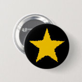 Cute yellow star ronde button 5,7 cm (Voorkant /achterkant)