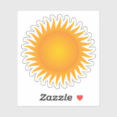 Cute Yellow Sunshine Sticker (Vel)