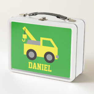 Cute Yellow Tow Truck Vehicle Kinder Personalized 
