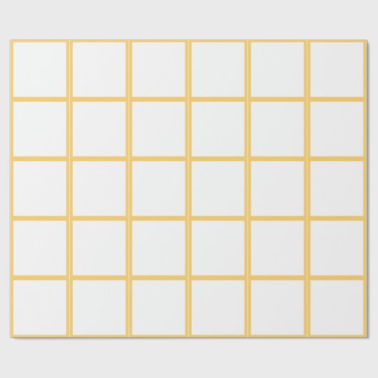 Cute Yellow White Check Cadeaupapier (Vlak)