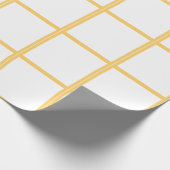 Cute Yellow White Check Cadeaupapier (Hoek)