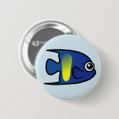 Cute Yellowbar Angelfish Ronde Button 5,7 Cm (Voorkant /achterkant)