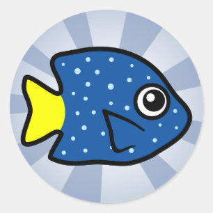 Cute Yellowtail Damselfish Ronde Sticker