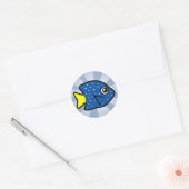Cute Yellowtail Damselfish Ronde Sticker (Envelop)