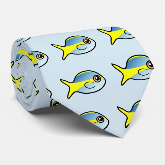 Cute Yellowtail Snapper Stropdas (Opgerold)