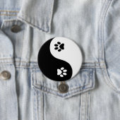 Cute Yin Yang Paws Button (In situ)