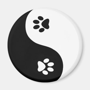 Cute Yin Yang Paws Magnet Magneet