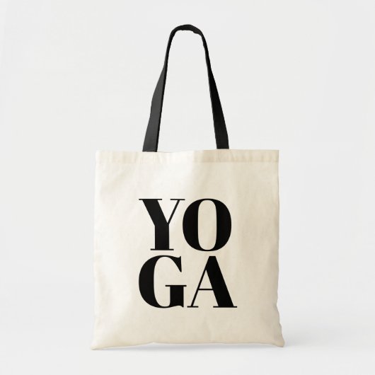 Cute YOGA-canvas tas met moderne typografie (Voorkant)