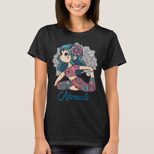 cute yoga girl T-Shirt (Devant)