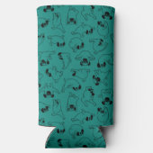 cute yoga pet dog pattern turquoise background (Achterkant)