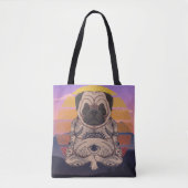 Cute Yoga Pug Canvas tas (Voorkant)