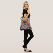 Cute Yoga Pug Canvas tas (Op model)