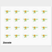 Cute Yoga Ronde Sticker (Vel)