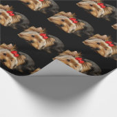 Cute yorkie cadeaupapier (Hoek)