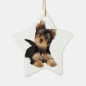 Cute yorkie puppy keramisch ornament (Rechts)