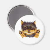 Cute Yorkie Puppy Magneet (Voorkant / Achterkant)
