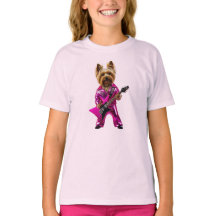 Cute Yorkie Rockster Kids T-Shirt