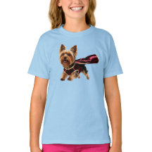 Cute Yorkie Superhelden Kinder T-Shirt