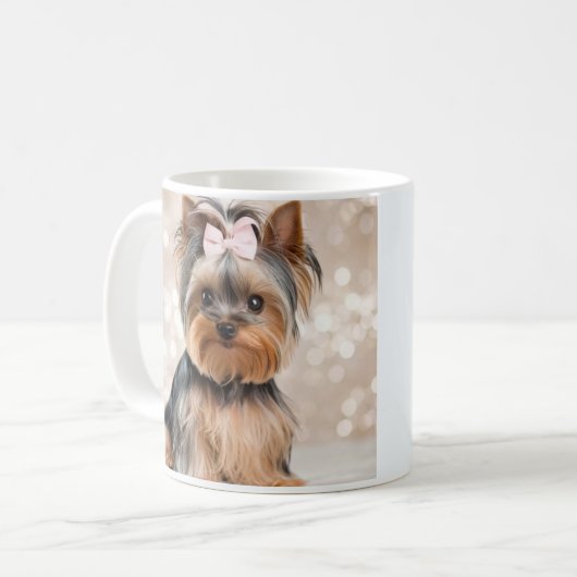 Cute Yorkshire Chien Mug (Devant gauche)