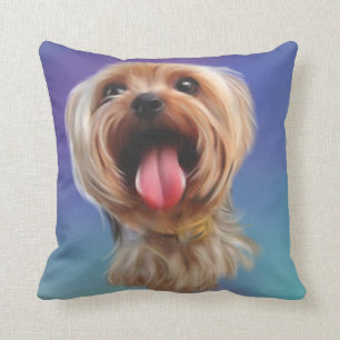 Cute yorkshire shier,yorkie,digitale kunst kussen