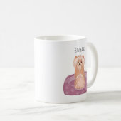 Cute Yorkshire Terrier Anniversaire Café Mug (Devant droit)