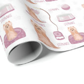 Cute Yorkshire Terrier Birthday Cadeaupapier (Rol Hoek)