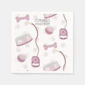 Cute Yorkshire Terrier Birthday Napkins Servet (Voorkant)